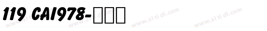 119 CAI978字体转换